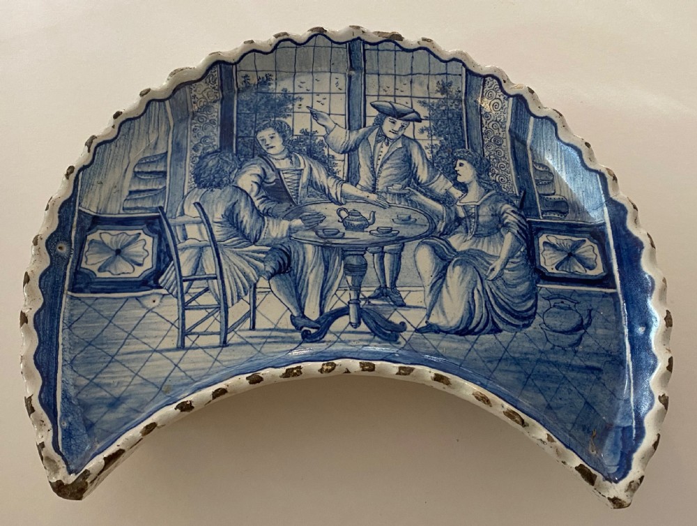 18th Century Delft Crescent Dish