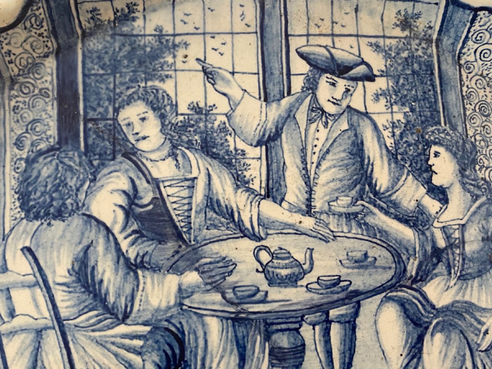18th Century Delft Crescent Dish View II