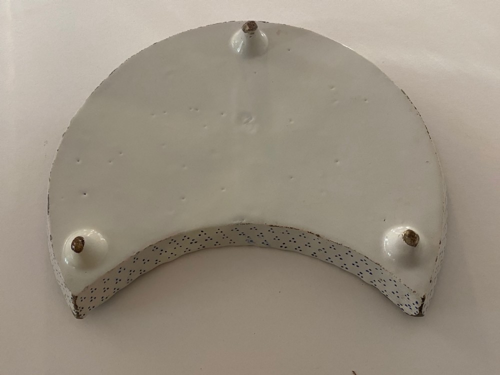 18th Century Delft Crescent Dish View III