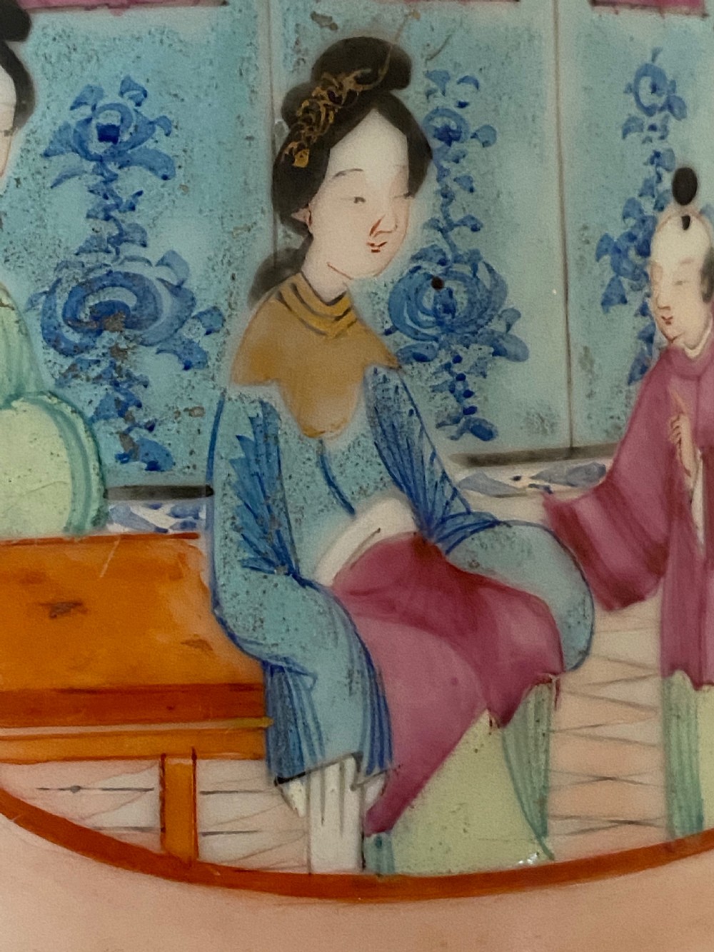 Chinese Canton  Famille Rose Brush Pot View VI