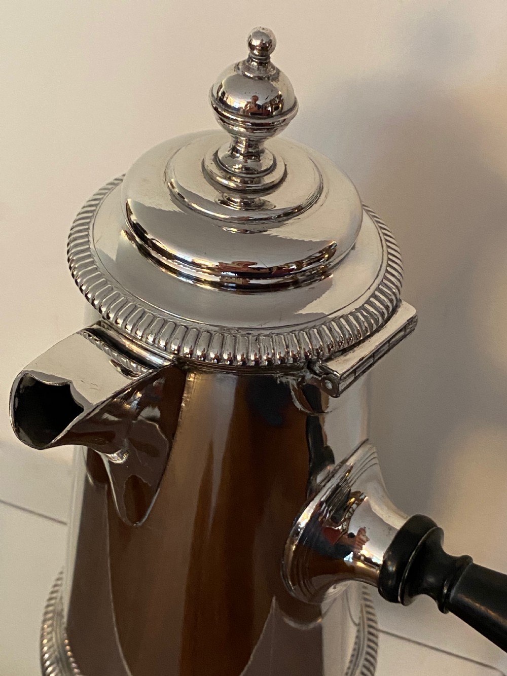Chocolate Pot, Silver Plated View IV