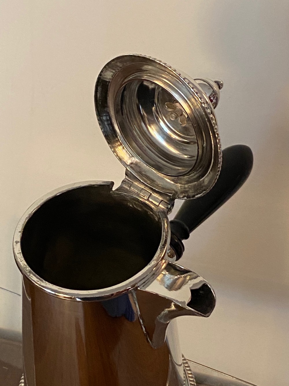 Chocolate Pot, Silver Plated View X