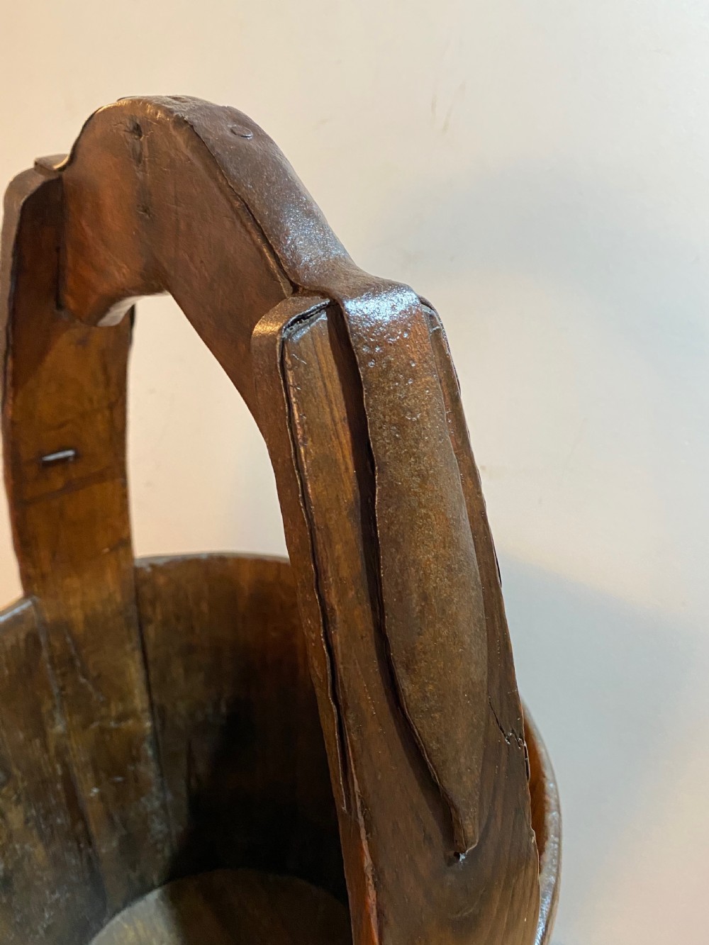 Irish Mahogany Coopered Peat Bucket View III