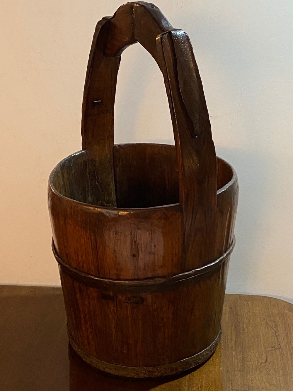 Irish Mahogany Coopered Peat Bucket View VIII