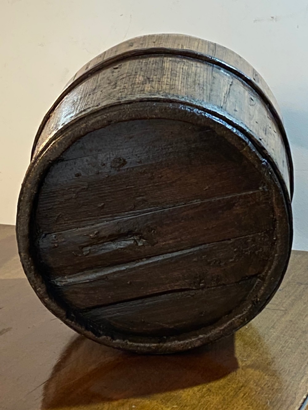 Irish Mahogany Coopered Peat Bucket View IX
