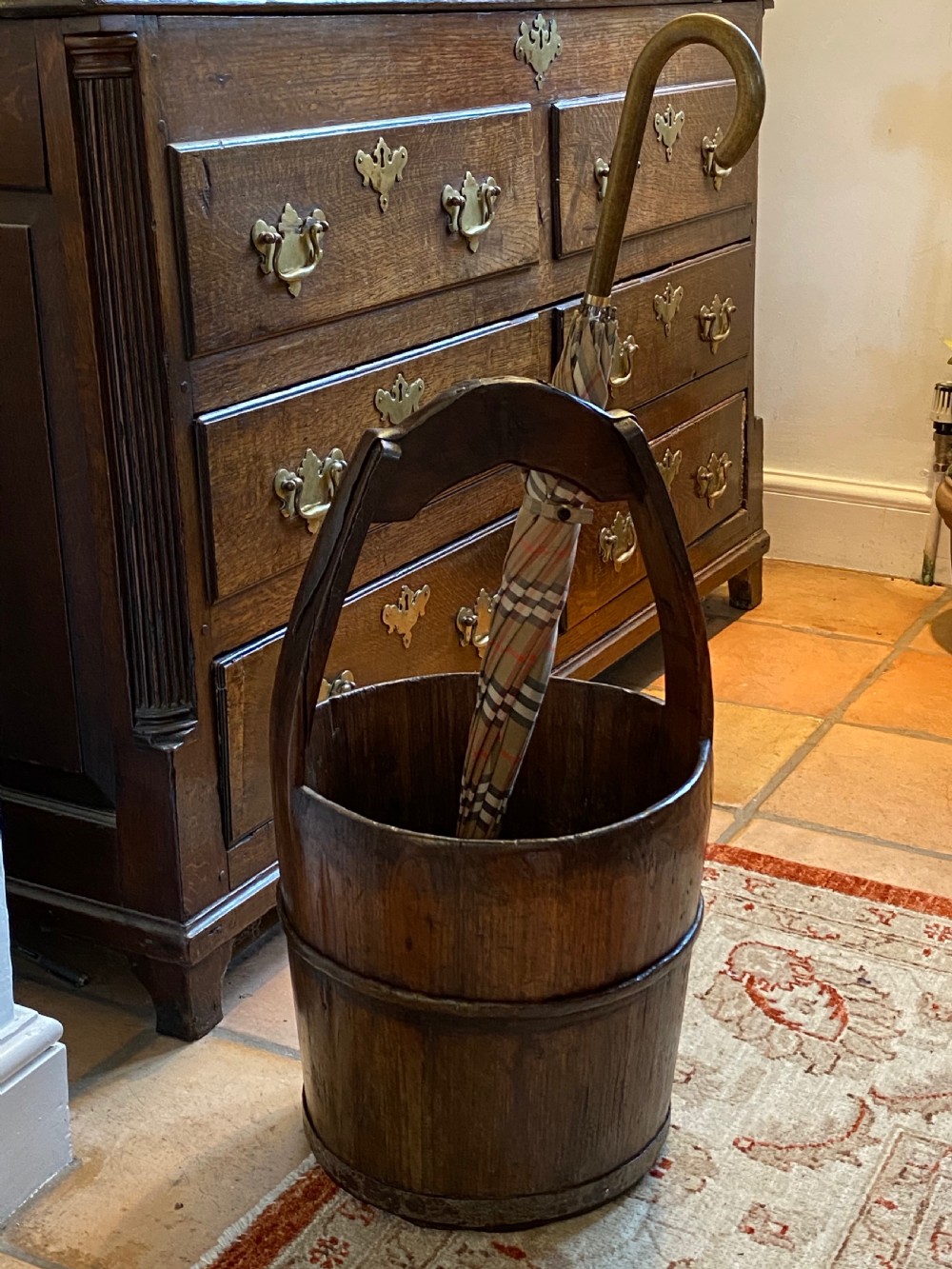 Irish Mahogany Coopered Peat Bucket View X