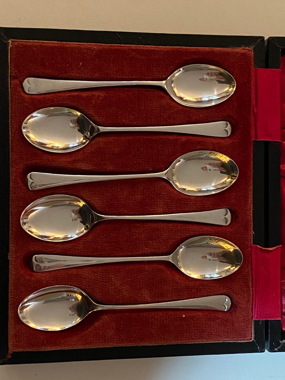Set of Six Sterling Silver Coffee Spoons View II