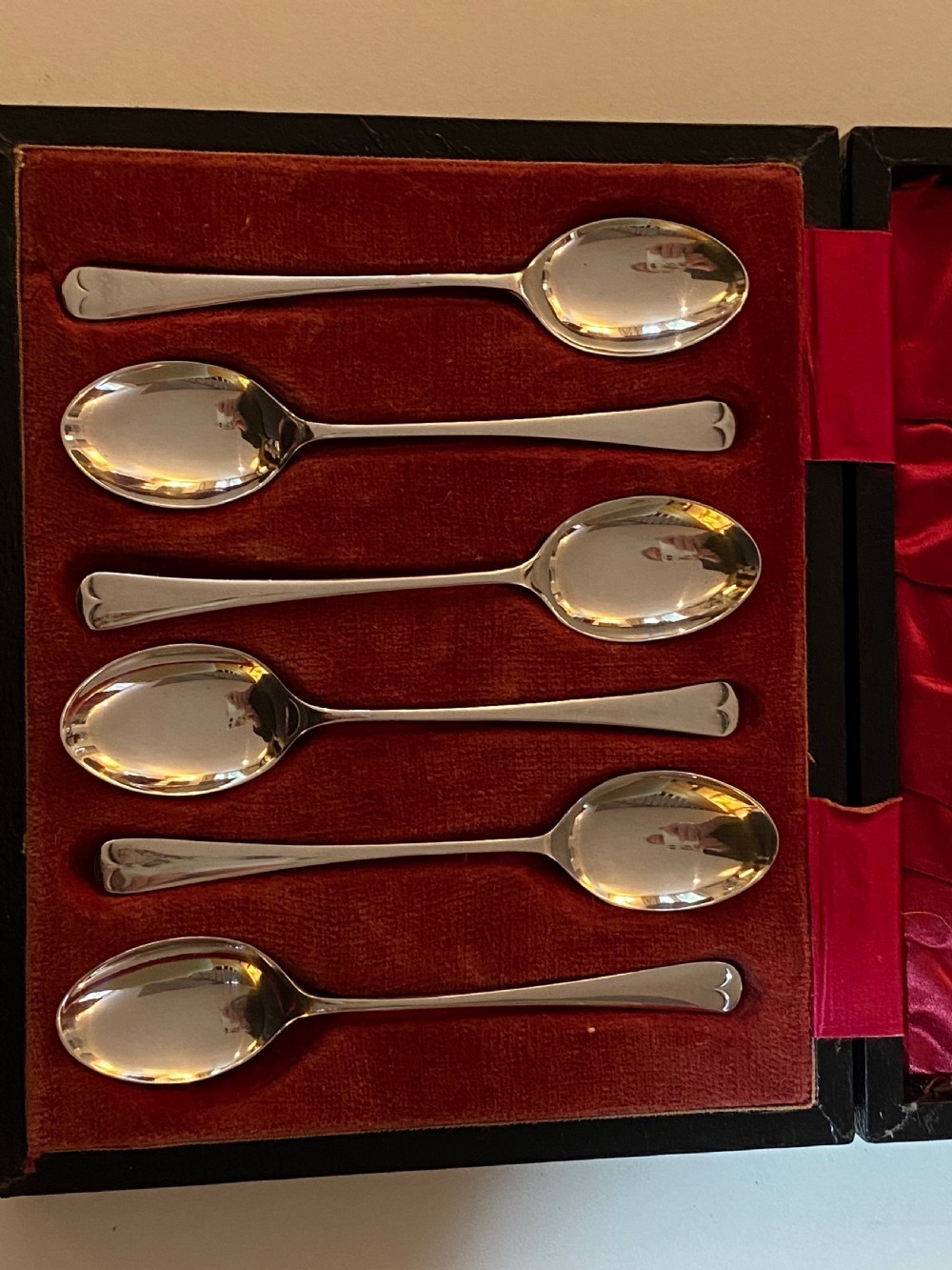 Set of Six Sterling Silver Coffee Spoons View III