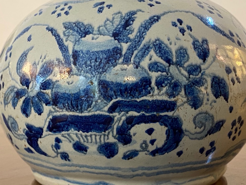18th Century English Delft Bottle vase View VI