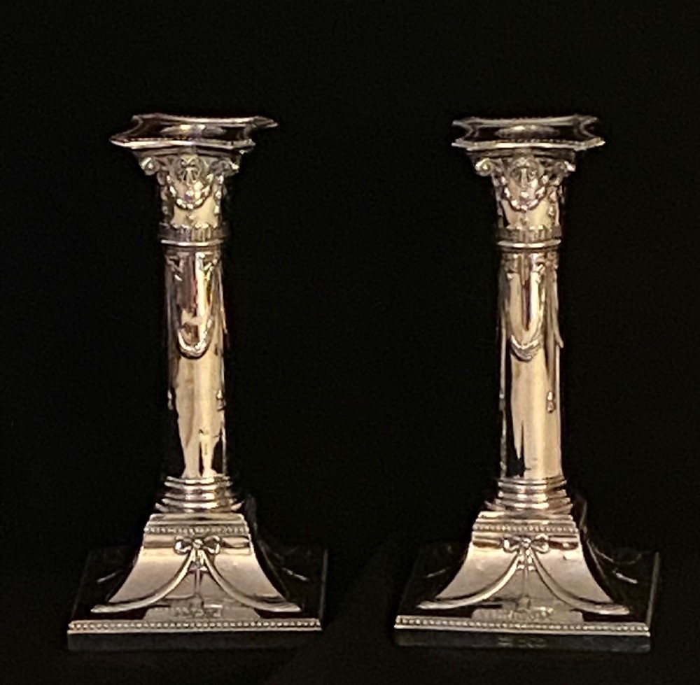 Pair of Sterling Silver Candlesticks View IX