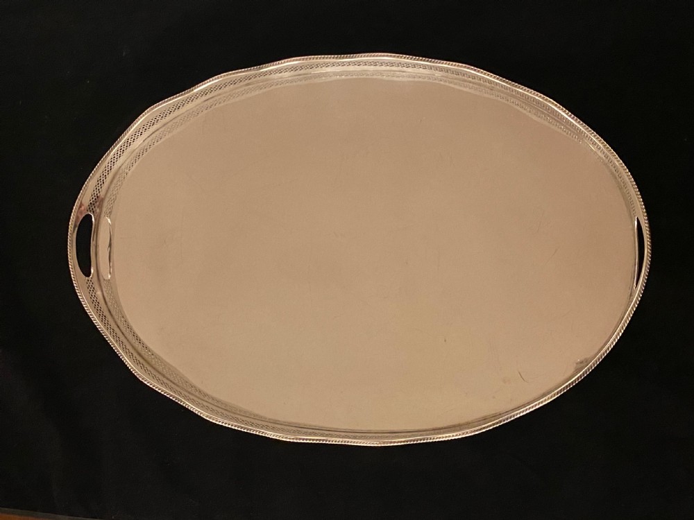 Sheffield Silver Plated Gallery Tray View VIII
