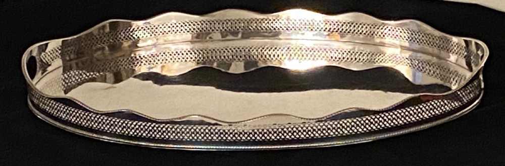 Sheffield Silver Plated Gallery Tray View IX