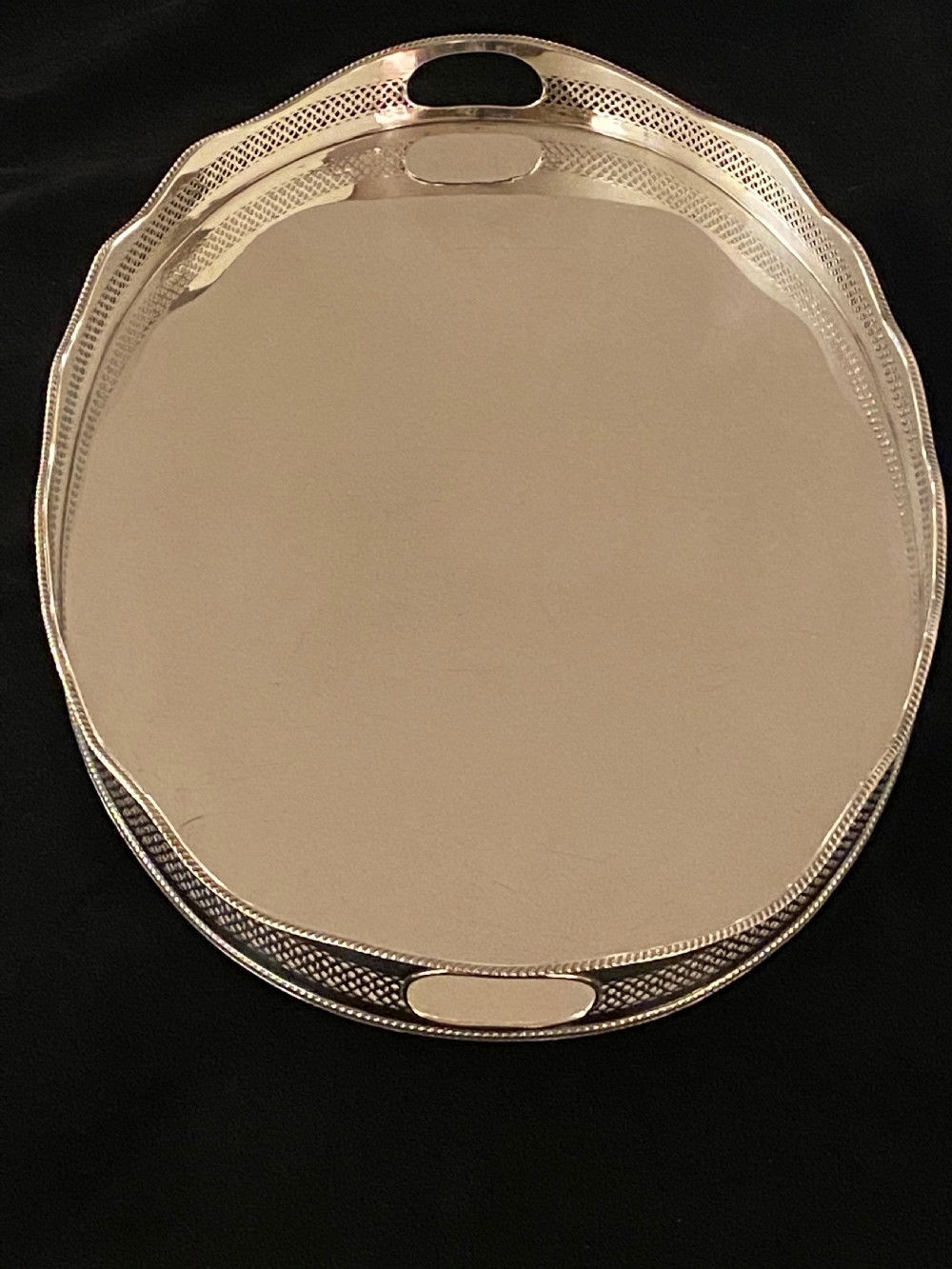 Sheffield Silver Plated Gallery Tray View X