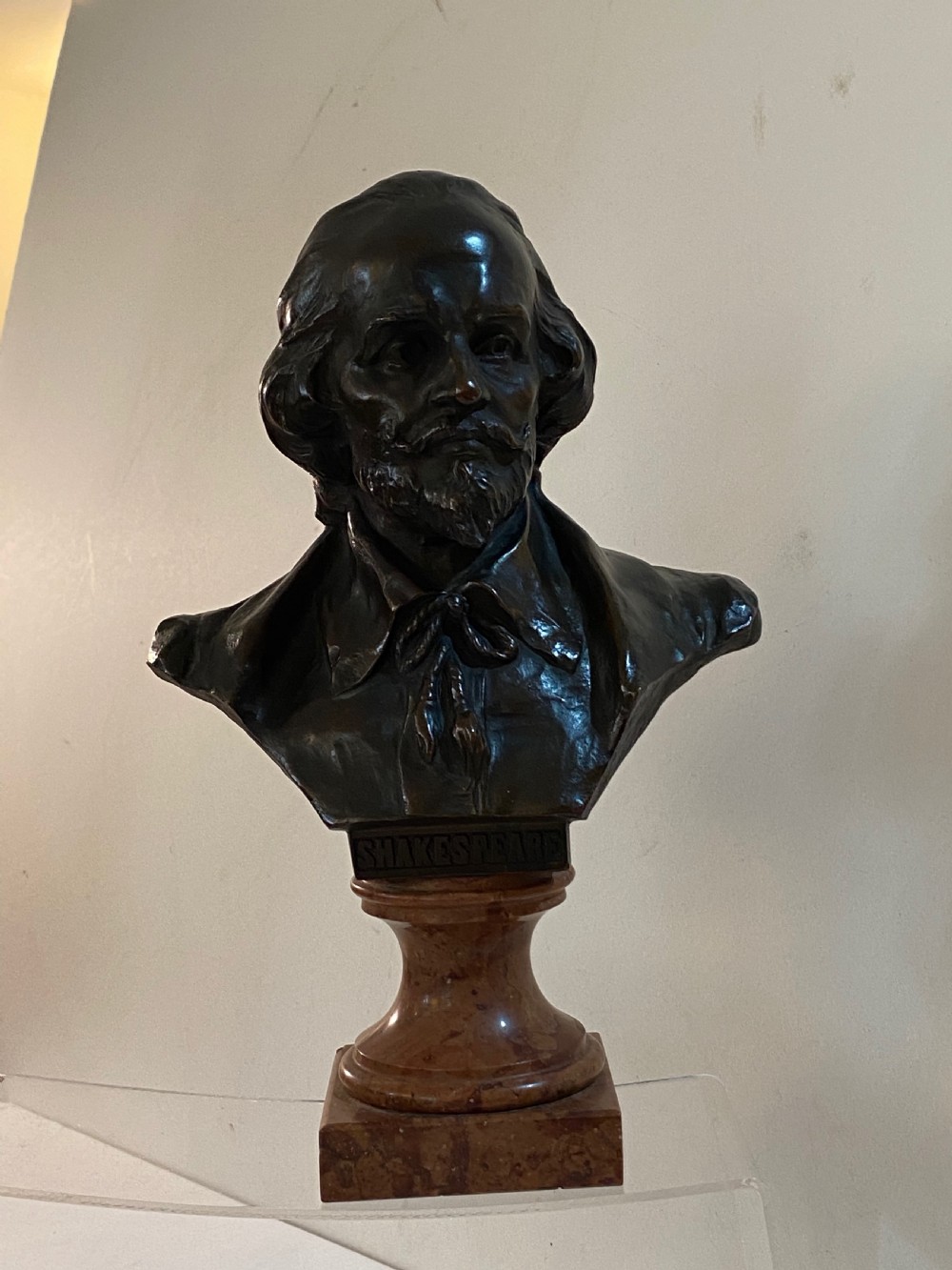 Bronze bust of Shakespeare by Hans Muller (Austrian 1873-1937) View XI