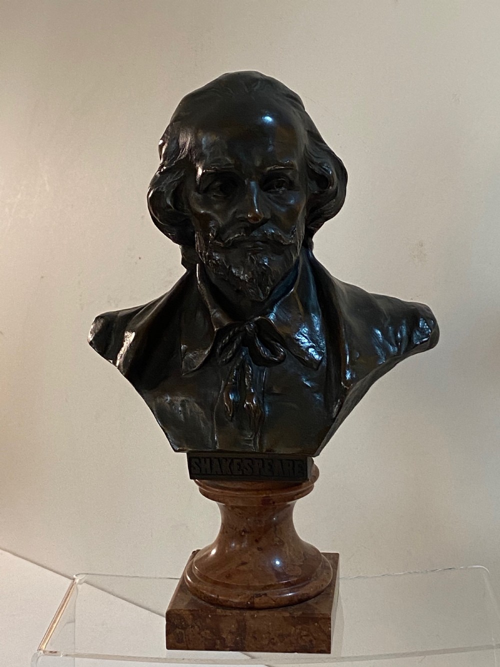 Bronze bust of Shakespeare by Hans Muller (Austrian 1873-1937) View XII
