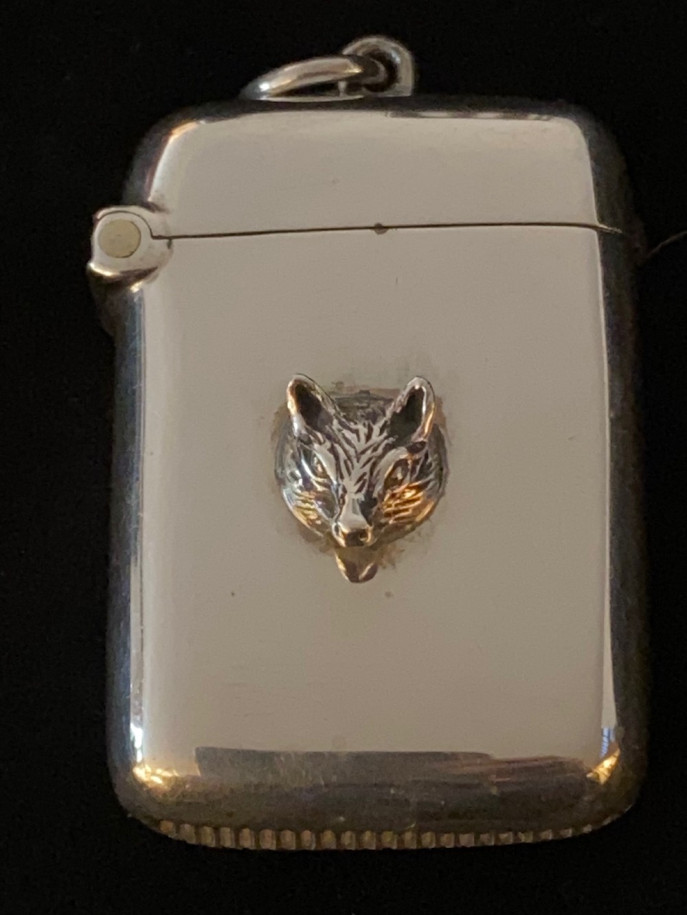 Silver Vesta Case with Fox Mask