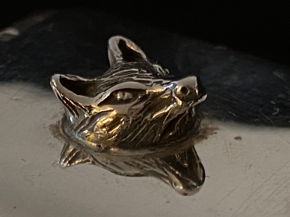 Silver Vesta Case with Fox Mask View VI