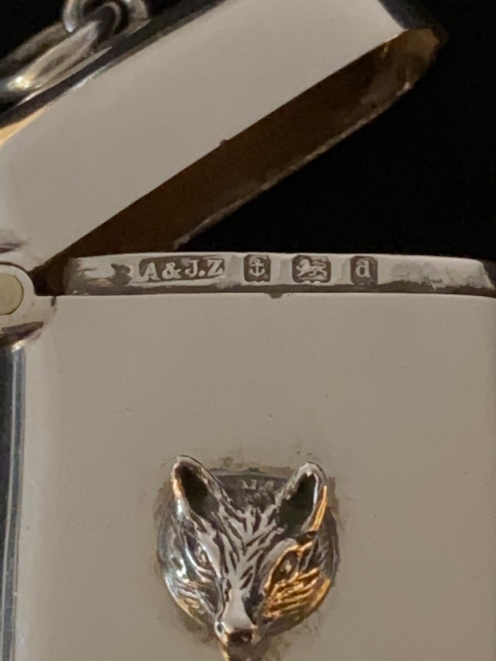 Silver Vesta Case with Fox Mask View VIII