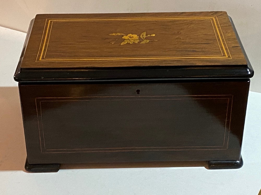 Swiss Three Bell Music Box Playing 8 Airs View III