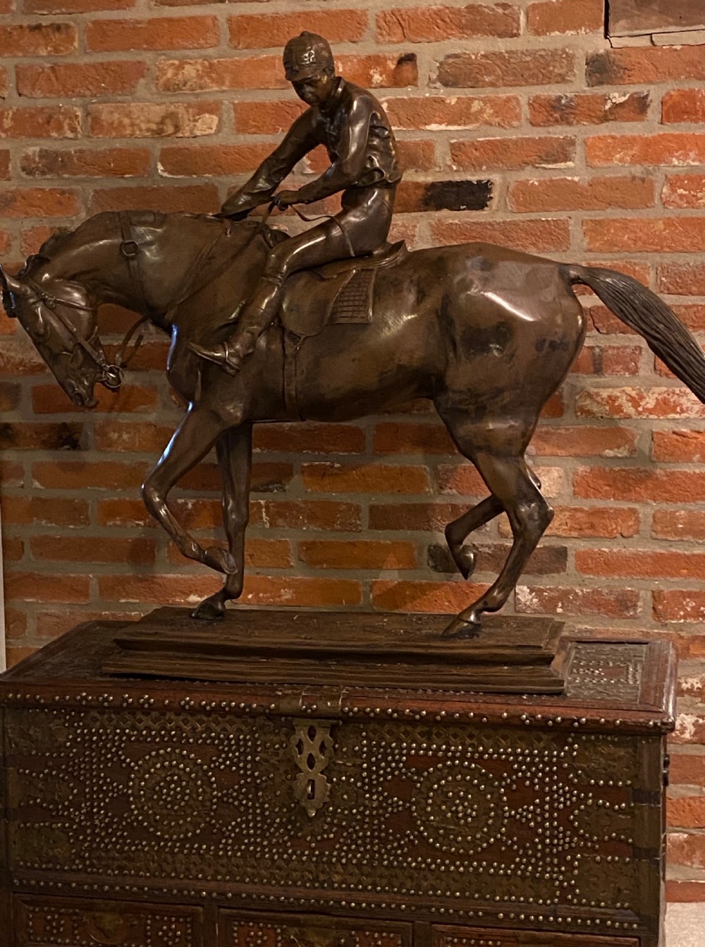 Huge Bronze Horse and Rider View VIII