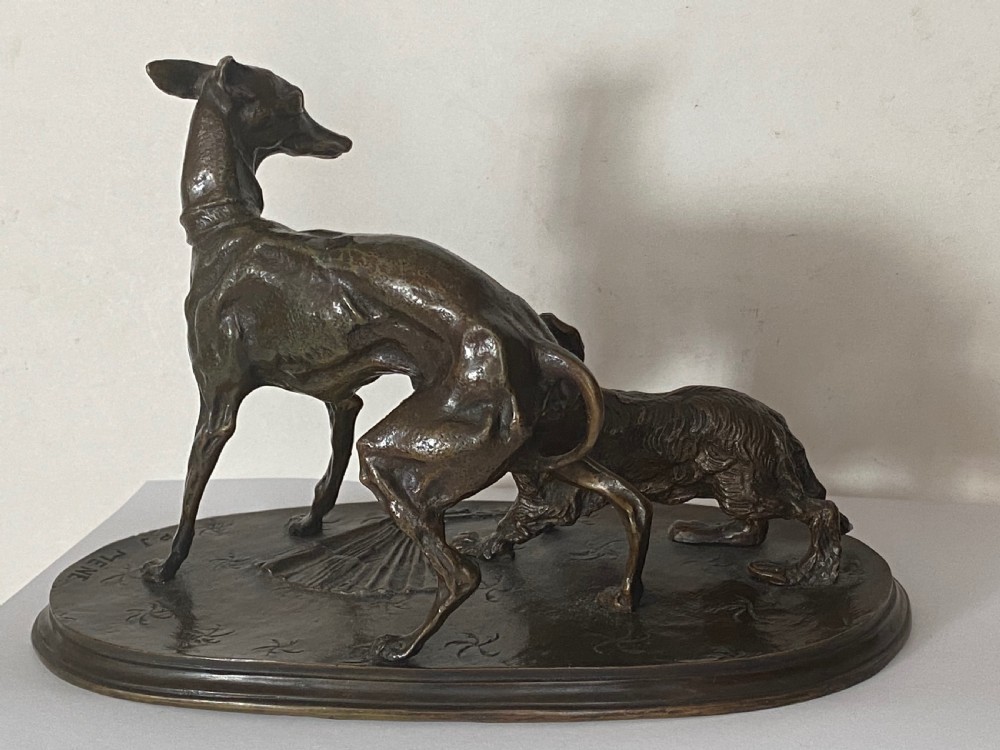 Bronze of Dogs after Pierre-Jules Mêne View IV