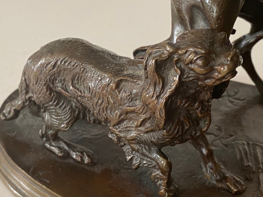 Bronze of Dogs after Pierre-Jules Mêne View IX