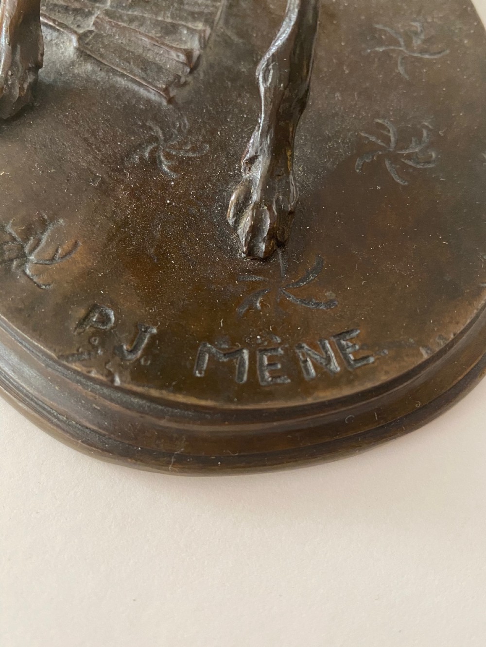 Bronze of Dogs after Pierre-Jules Mêne View XI