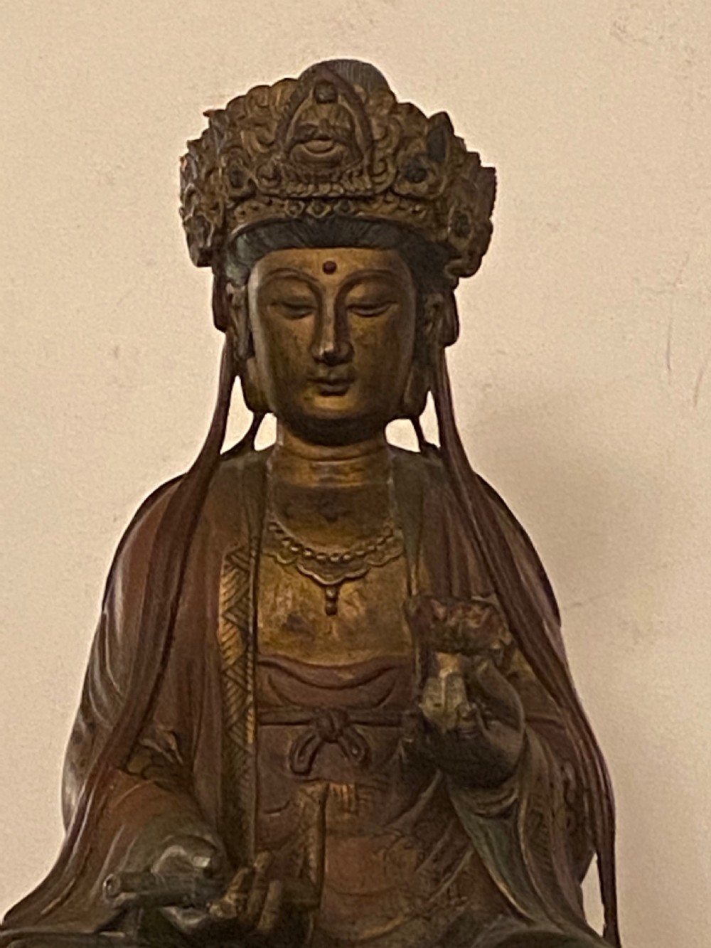 Antique Chinese Carved Wooden Figure of a Deity View IV