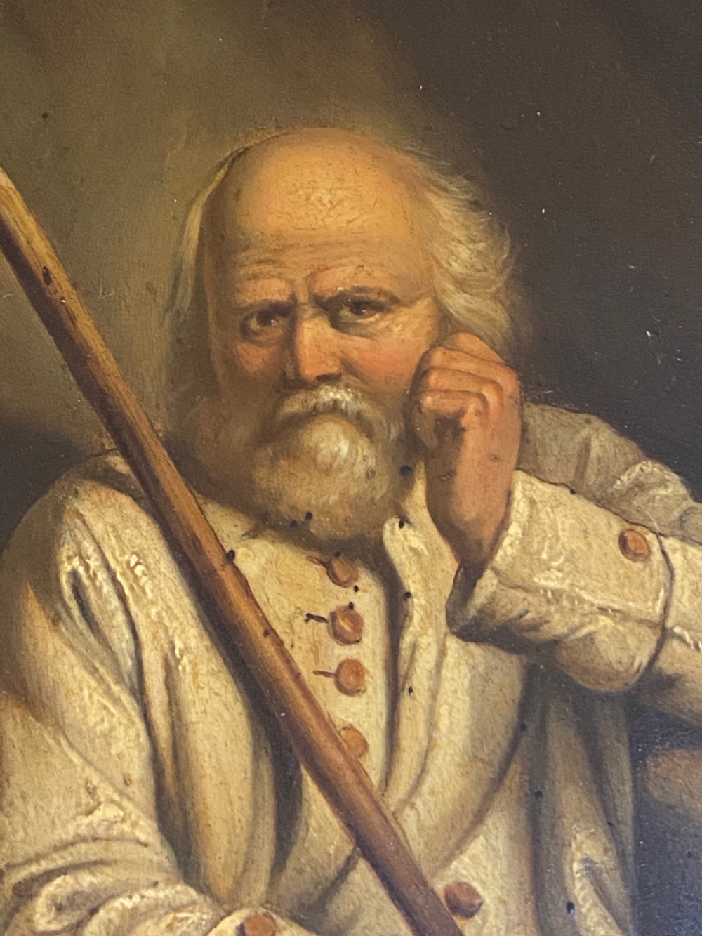 19th Century Oil of Resting Travellers View IV