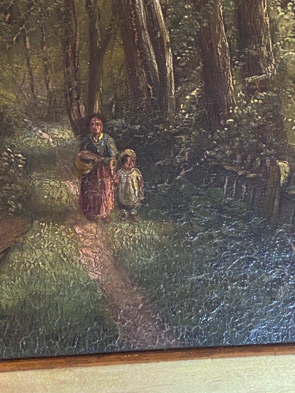 Oil on Canvas of Woodland Scene by Robert Burrows (1810-1883) View III