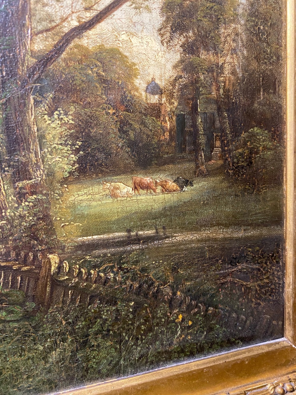 Oil on Canvas of Woodland Scene by Robert Burrows (1810-1883) View VI
