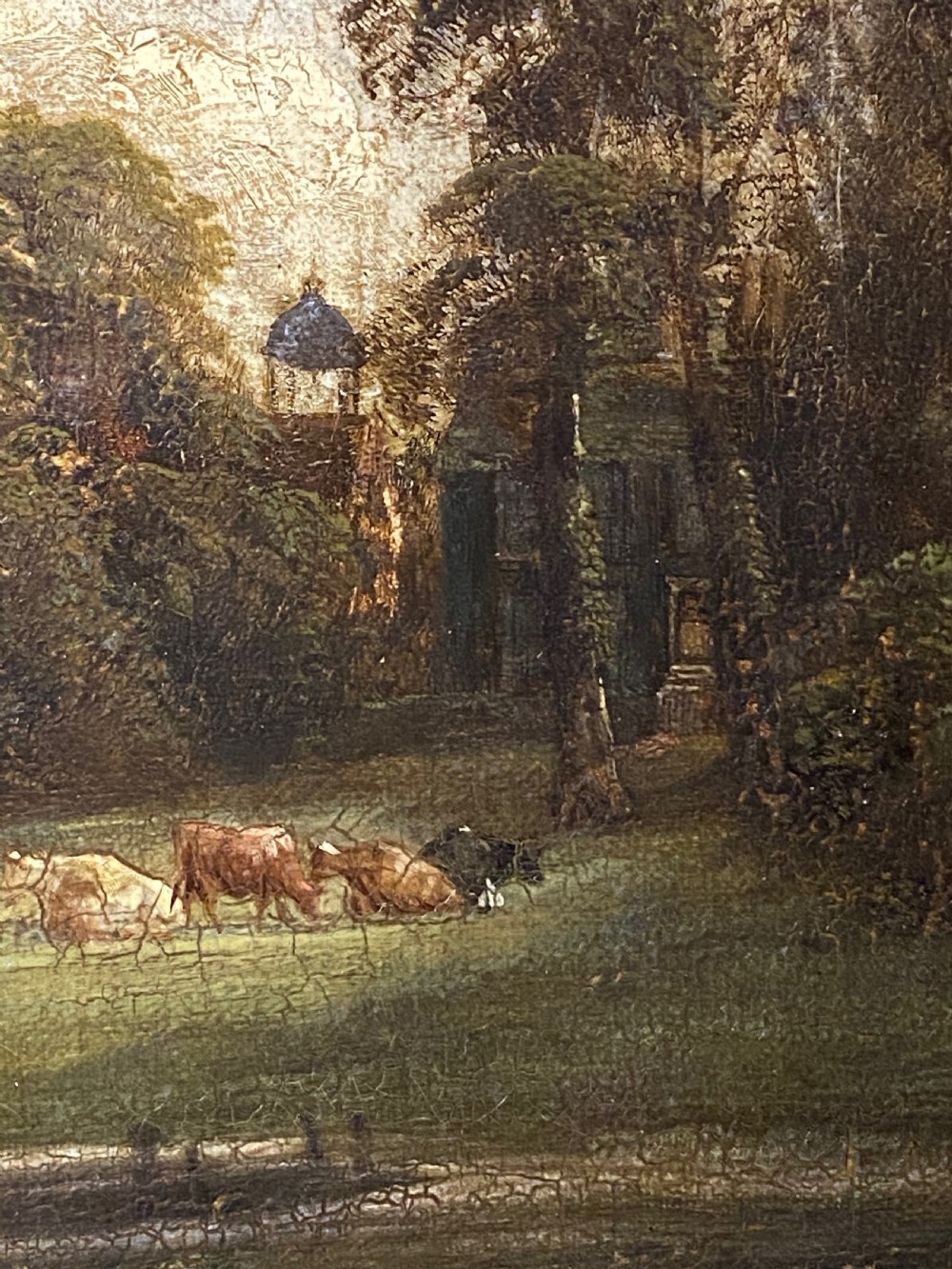 Oil on Canvas of Woodland Scene by Robert Burrows (1810-1883) View VII