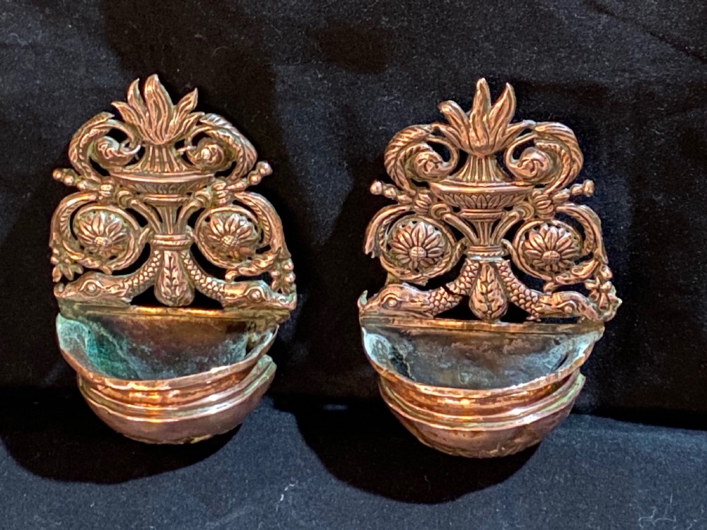 Pair of  Holy Water Stoups. ca 1750 View III