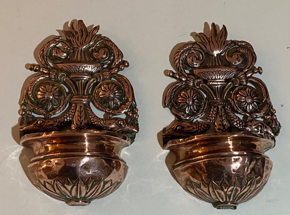 Pair of  Holy Water Stoups. ca 1750 View VIII