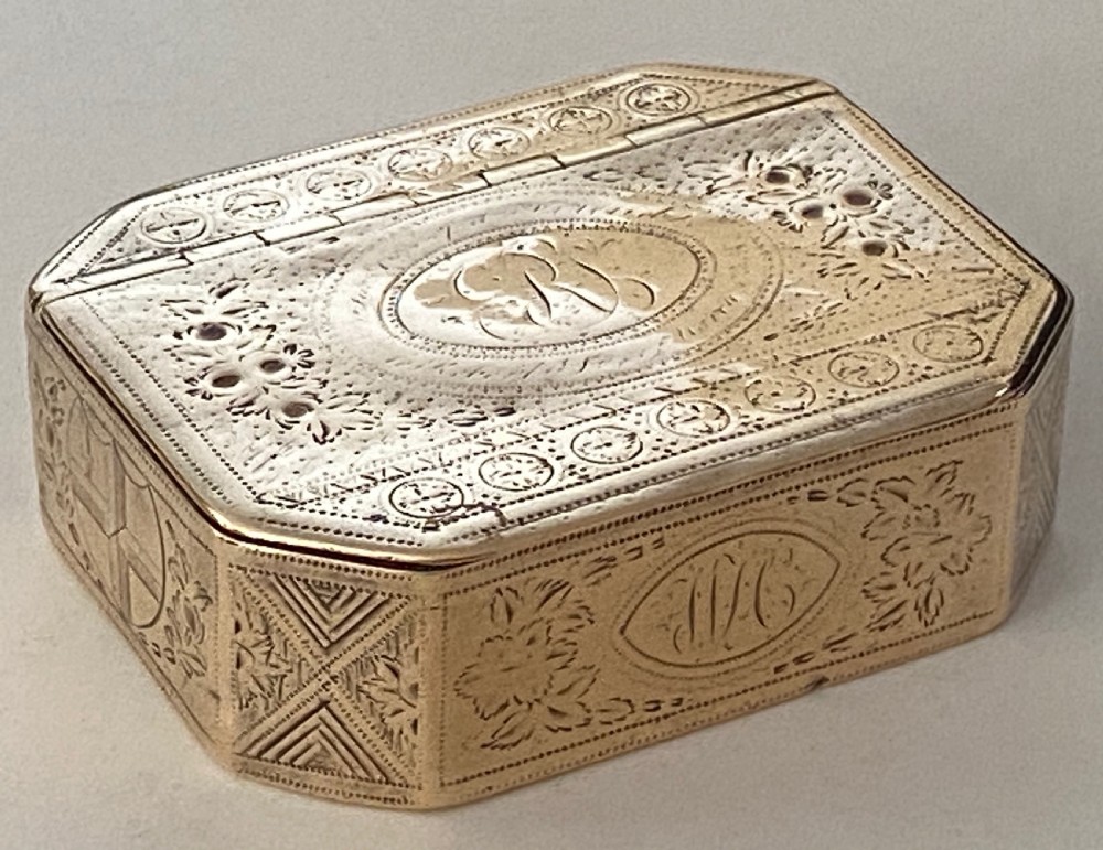 18th Century Brass Table Snuff Box