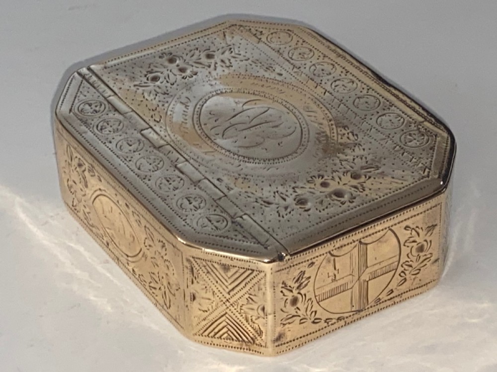 18th Century Brass Table Snuff Box View V