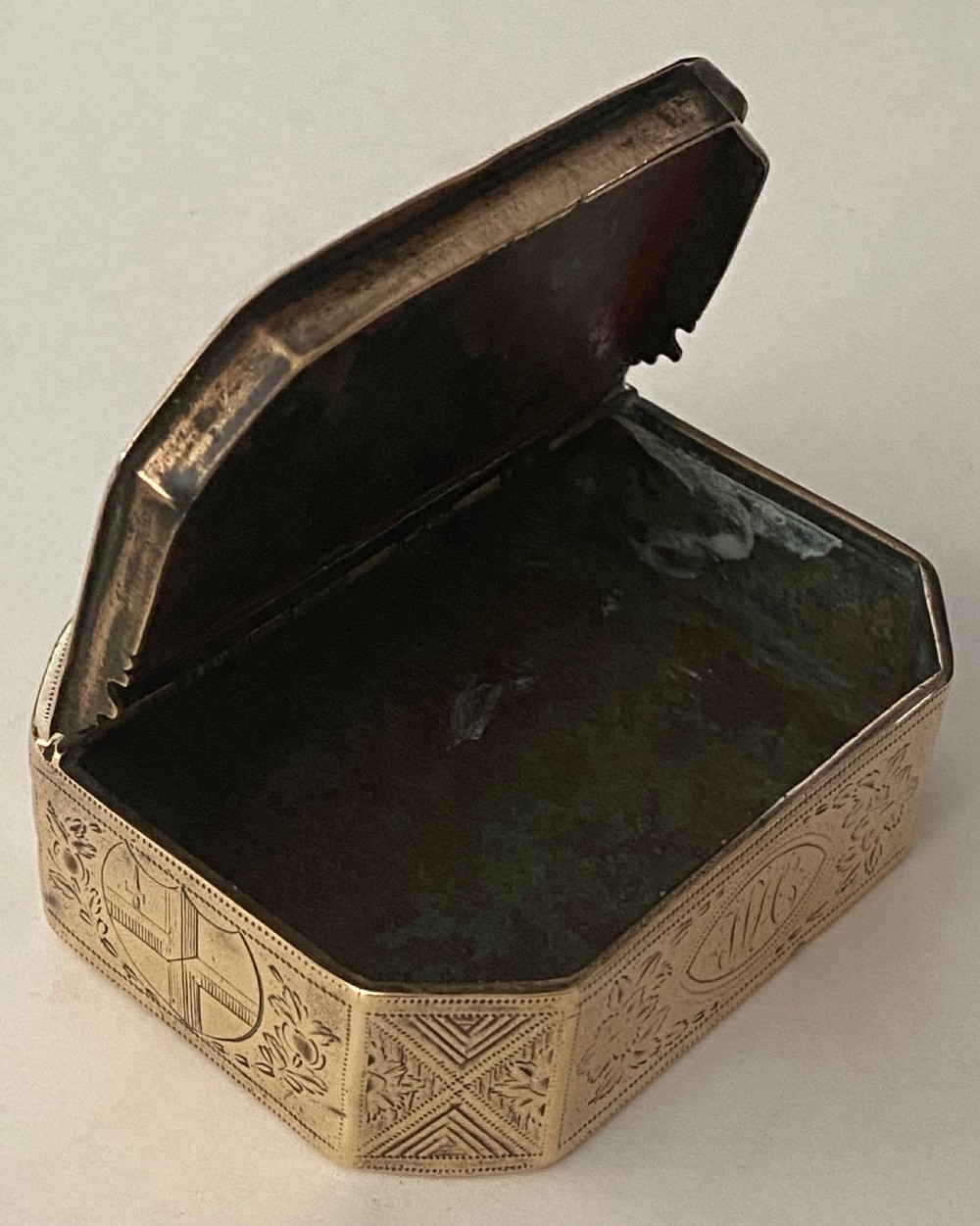 18th Century Brass Table Snuff Box View VI