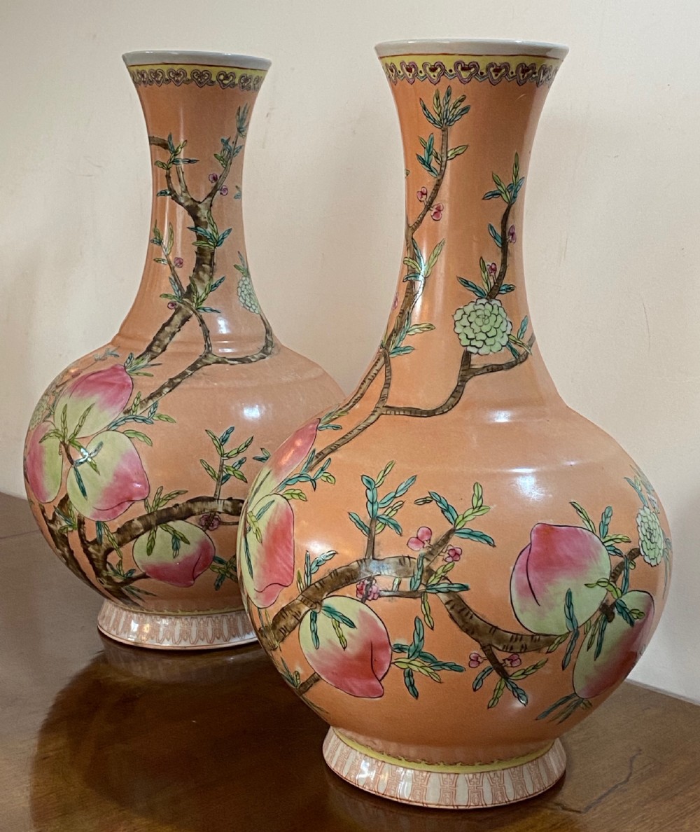 Pair of Chinese Gourd Vases View VI