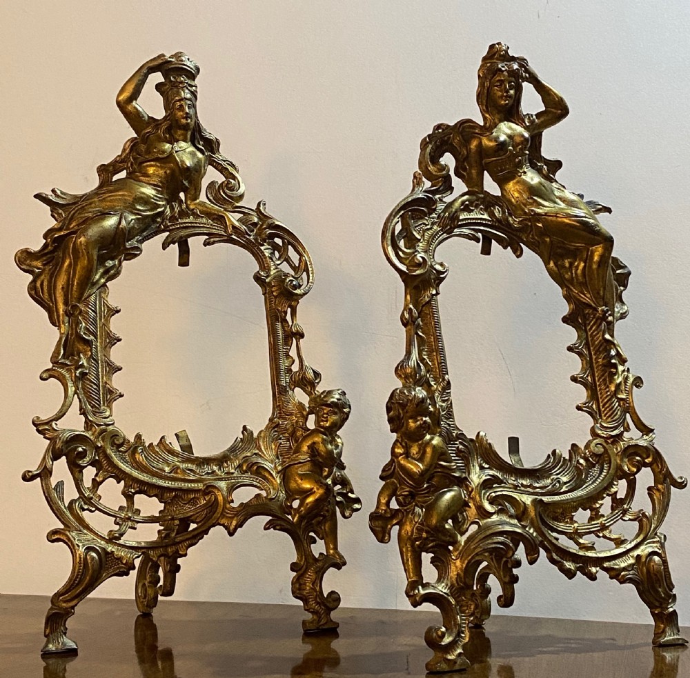 Pair of Gilt Metal Picture Frames View II