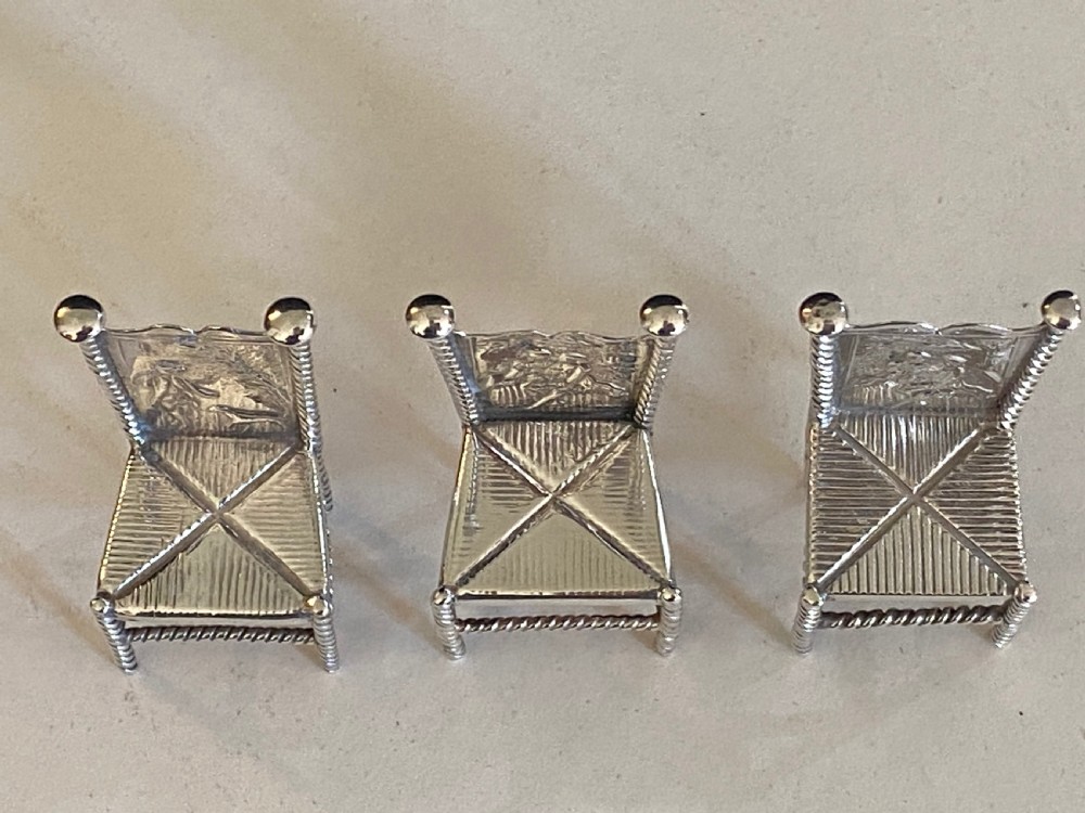 Miniature Silver Chairs, Set of Three View XX