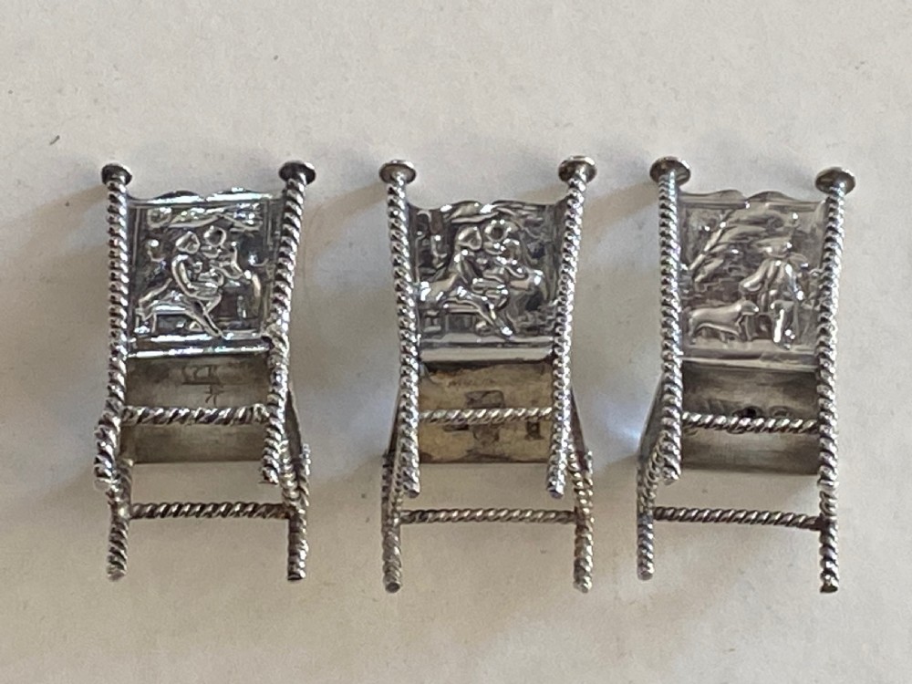 Miniature Silver Chairs, Set of Three View XXVII