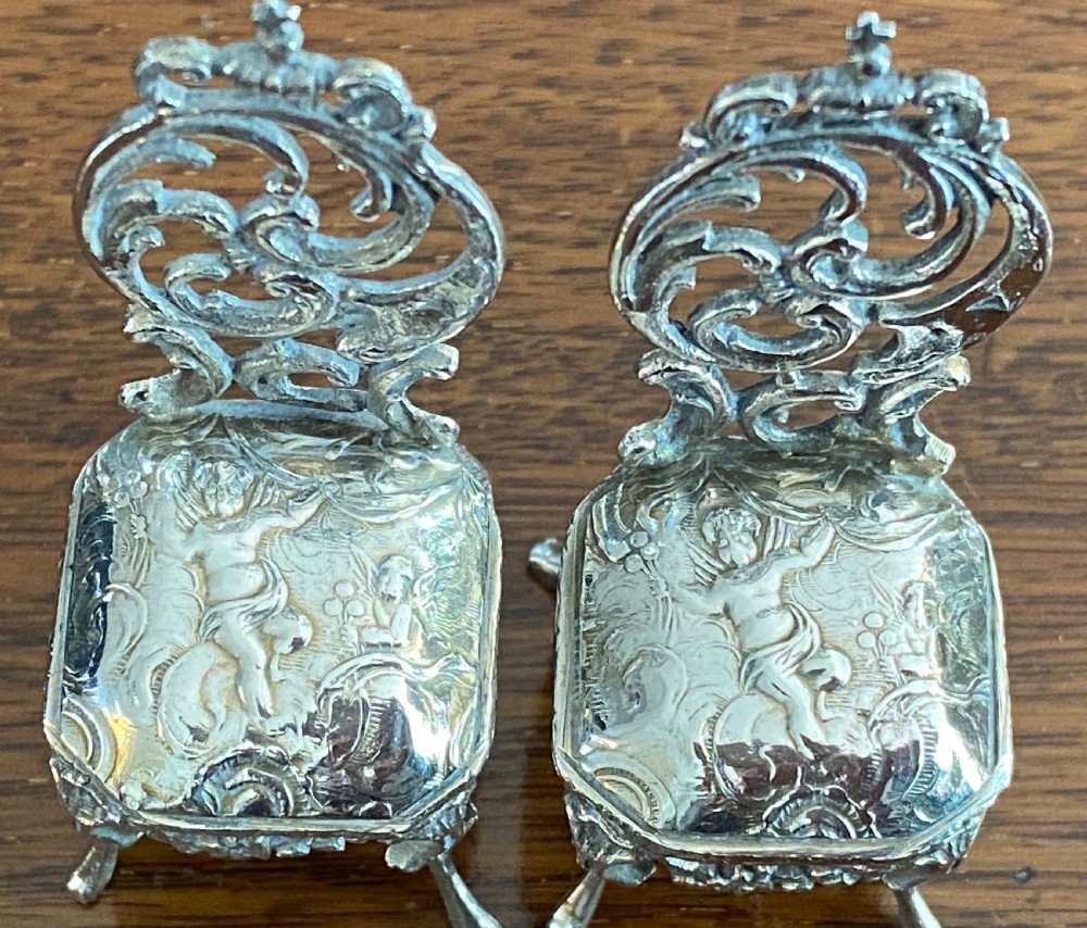 Pair of Miniature Silver Chairs View IV