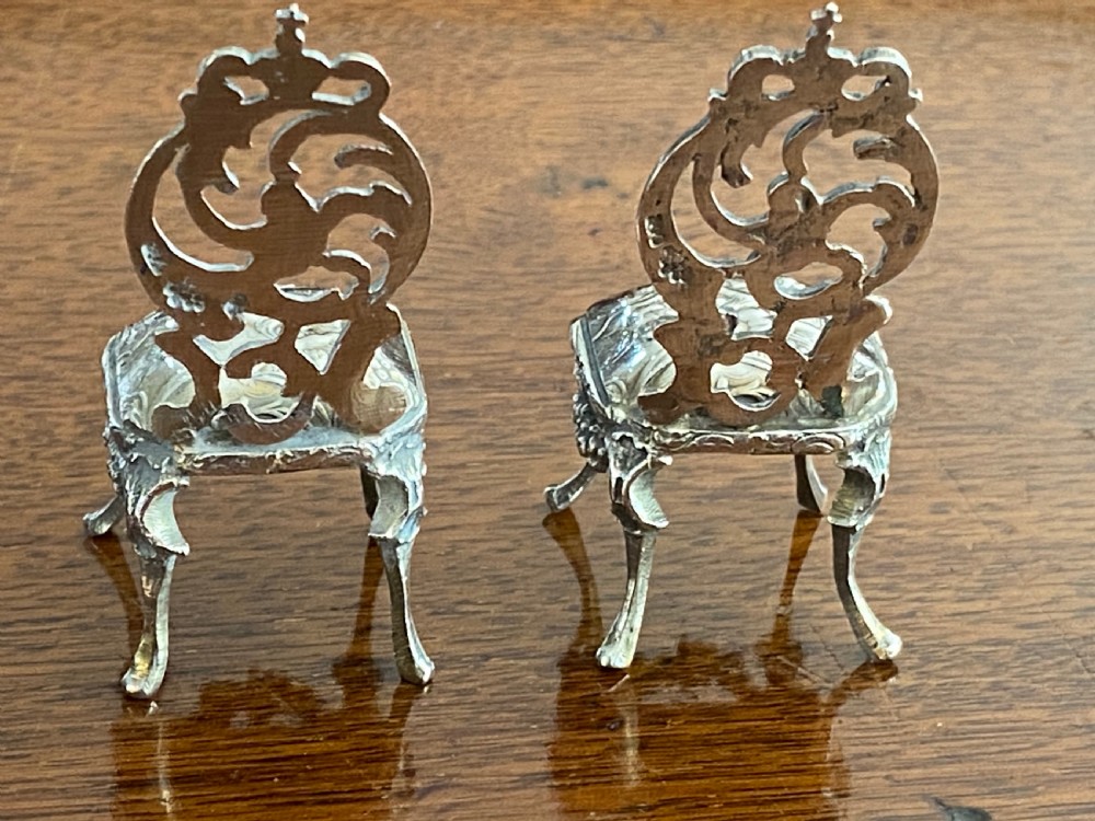 Pair of Miniature Silver Chairs View VI