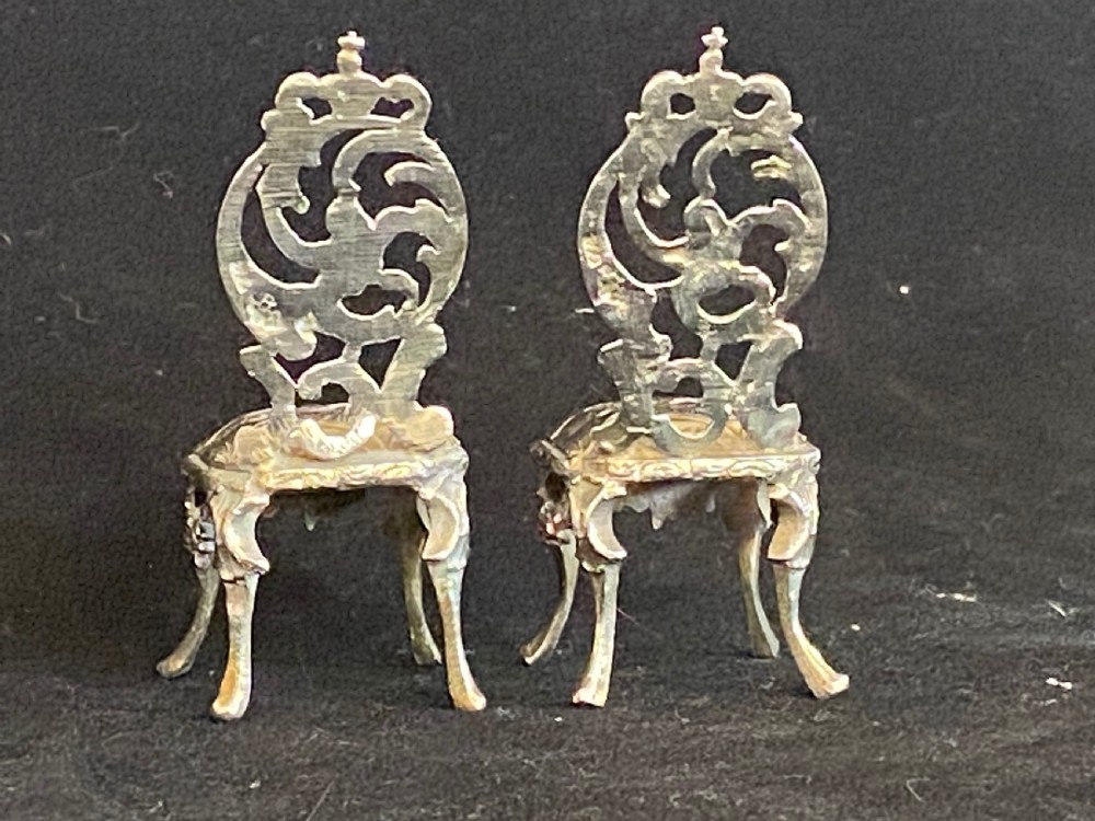 Pair of Miniature Silver Chairs View IX