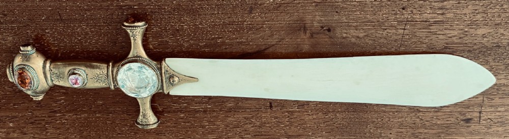 Antique Bone and Gilt Metal Paper Knife