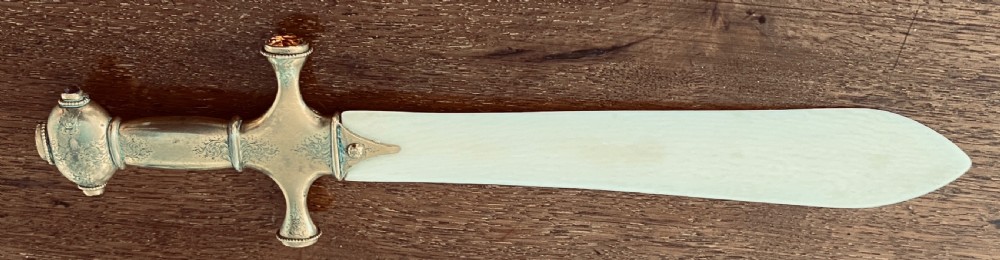 Antique Bone and Gilt Metal Paper Knife View II