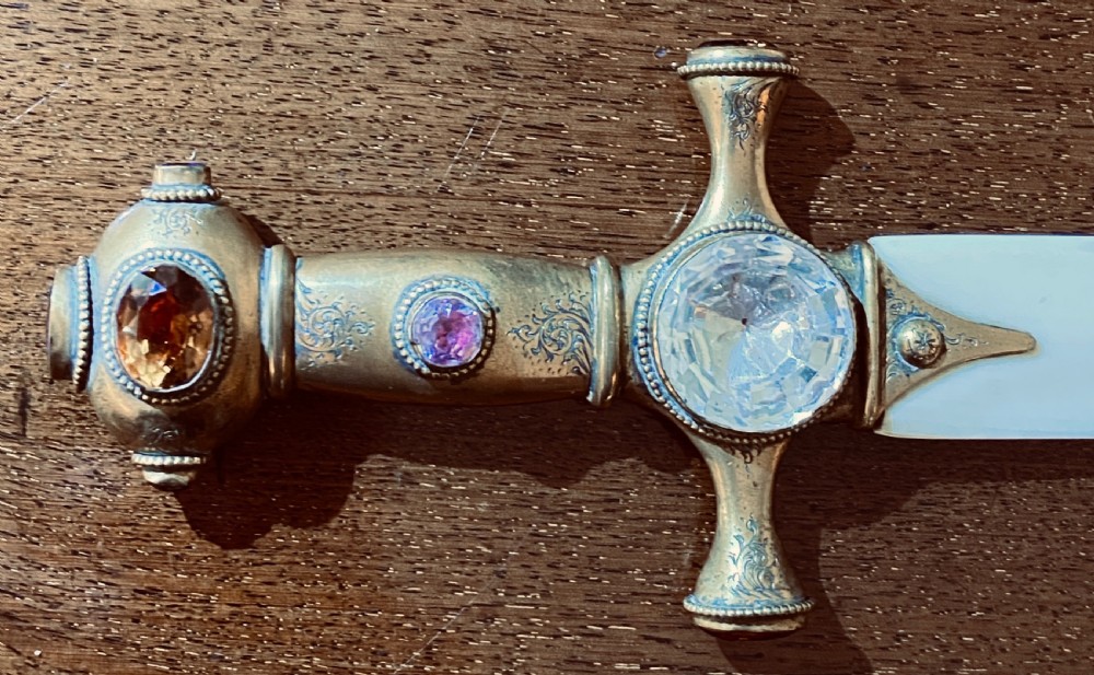 Antique Bone and Gilt Metal Paper Knife View VI