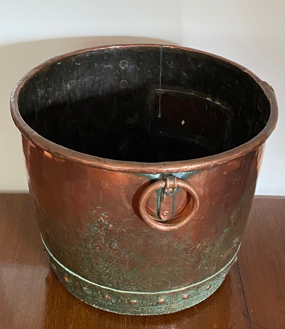 Antique Copper Log Bin View II