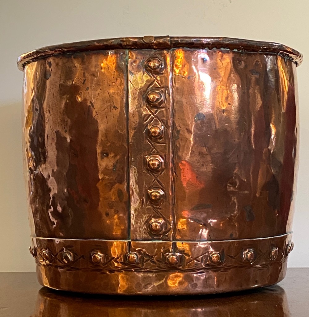 Antique Copper Log Bin