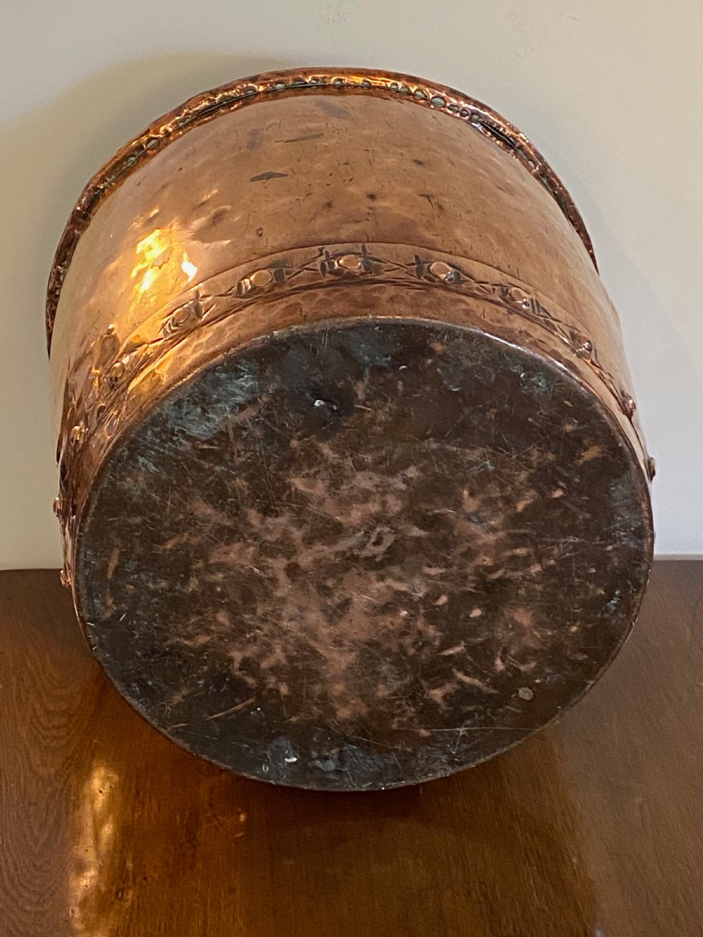 Antique Copper Log Bin View III